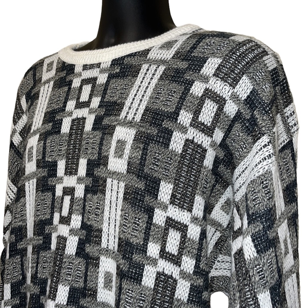 Vintage JANTZEN Geometric Grandpa Sweater~Unisex~L~Grandpa Core